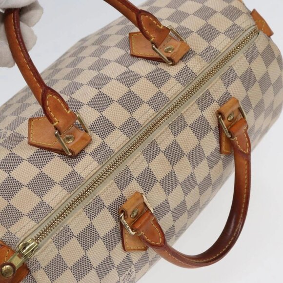 LOUIS VUITTON Damier Azur Speedy 30 Hand Bag N41533 LV Auth 84648 - Picture 7 of 16
